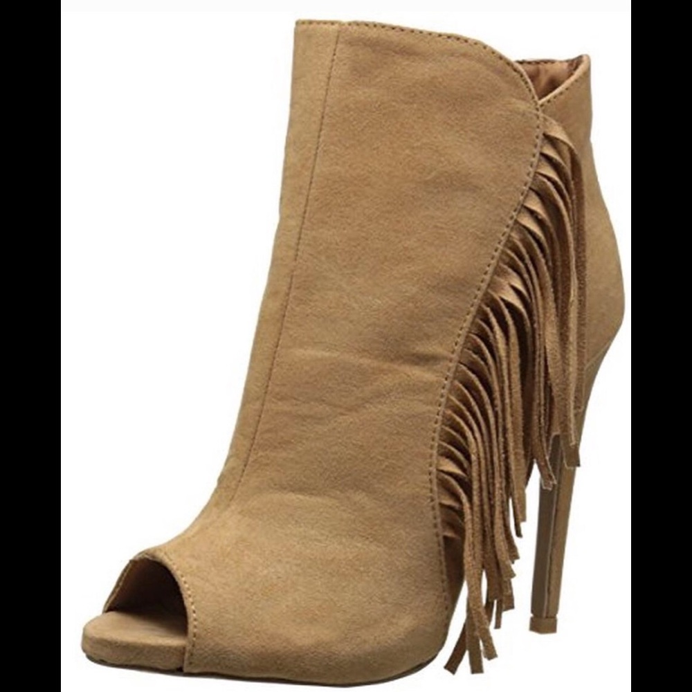 Qupid Open Toe Boot Heel - image 1